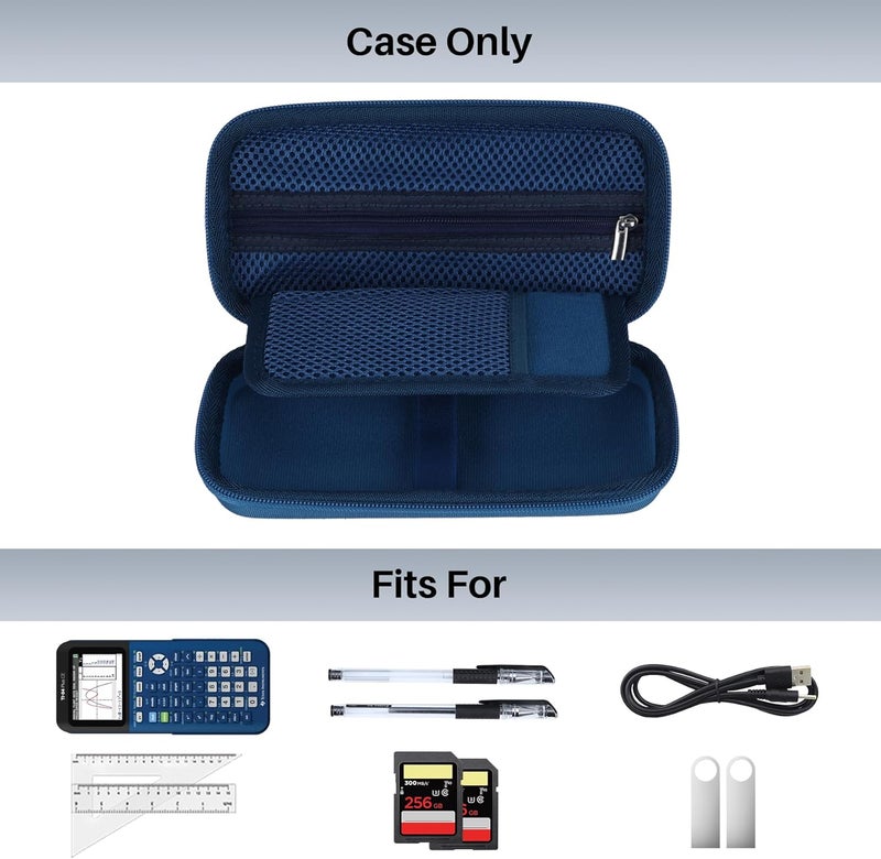 RIYADAone Hard Case Replacement for Texas Instruments TI-84 Plus CE/TI-84 Plus/TI-Nspire CX II CAS/TI-Nspire CX II/TI-83 Plus/TI-89 Titanium/TI-85 / TI-86 Color Graphing Calculator (Deep Blue Case) - Image 3